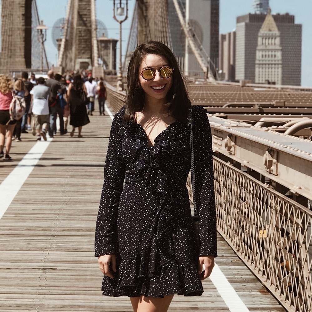 Flirty polka dot wrap dress